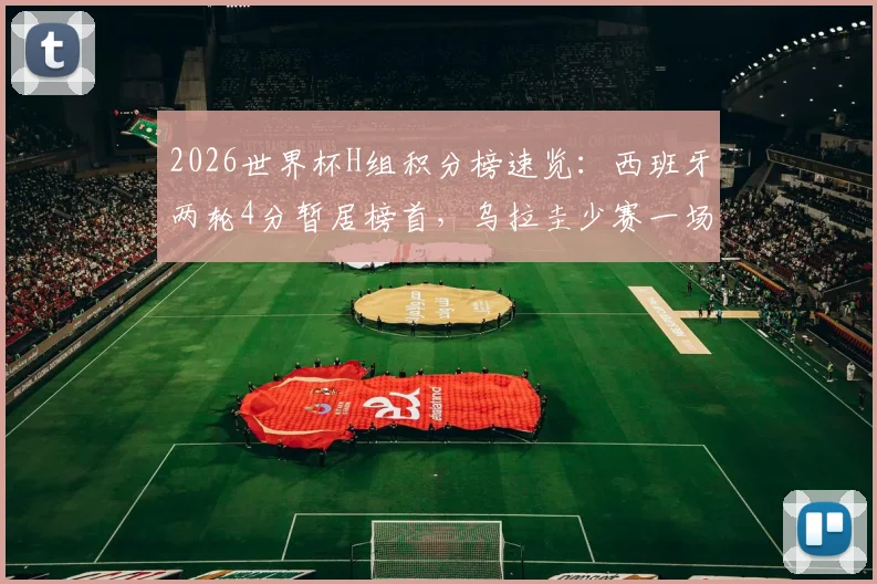 2026世界杯H组积分榜速览:西班牙两轮4分暂居榜首,乌拉圭少赛一场紧追,末轮生死战前瞻